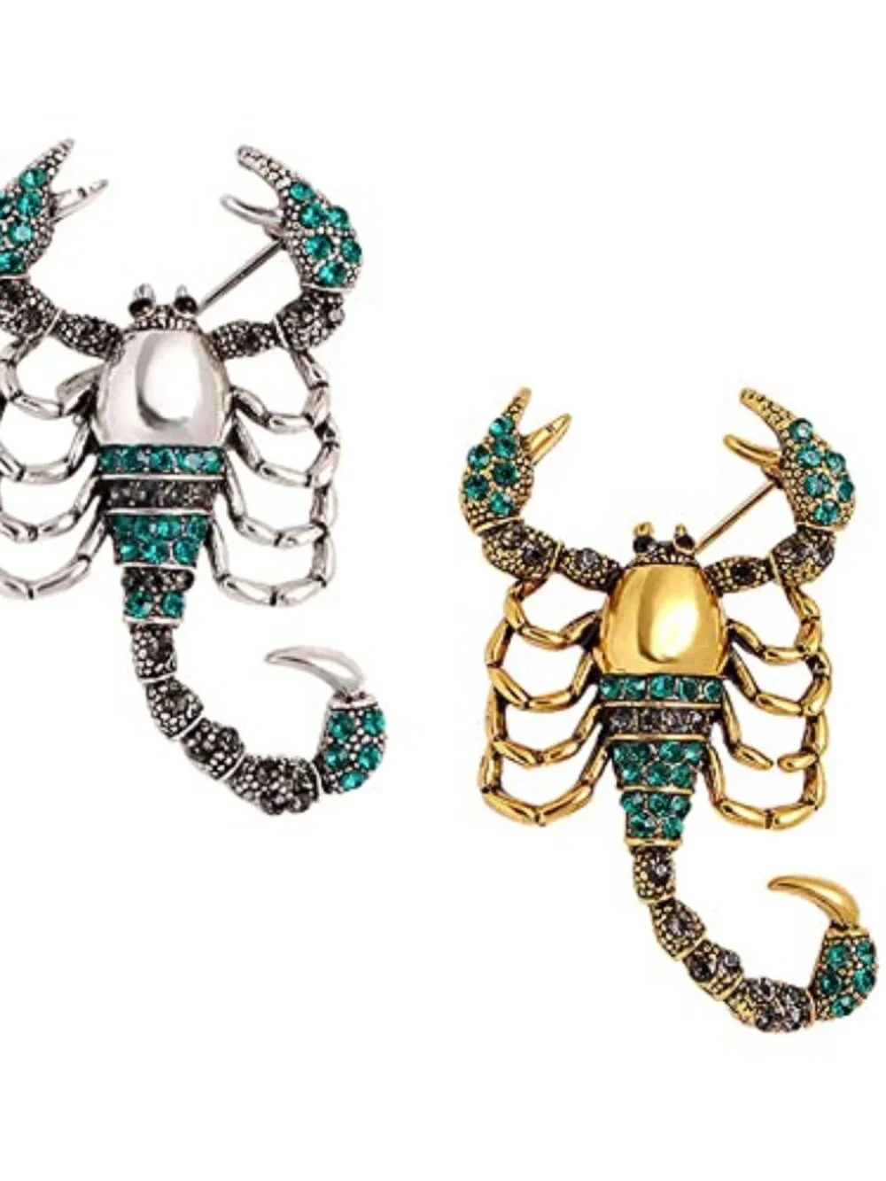 New - 2Pcs Scorpion Insect Brooch Enamel pin Metal Lapel pin Men Jewelry Gifts
